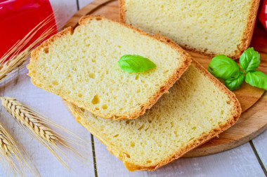 White bread in a bread maker