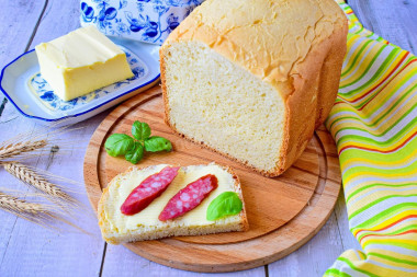 White bread in a bread maker