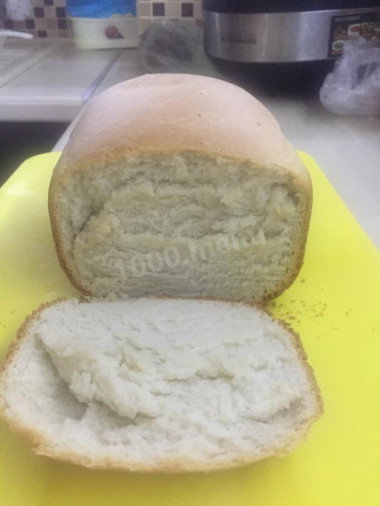 White bread on water in bread maker