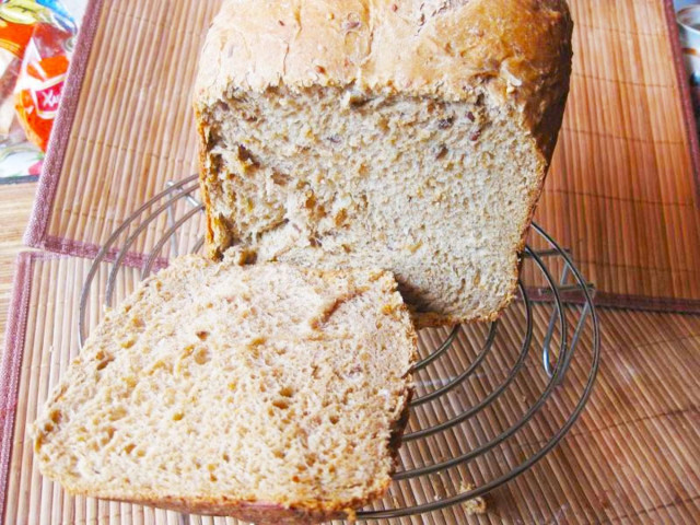 Grain bread made of rye and wheat flour