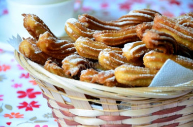 Deep-fried Spanish churros