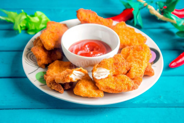 Deep-fried breast nuggets