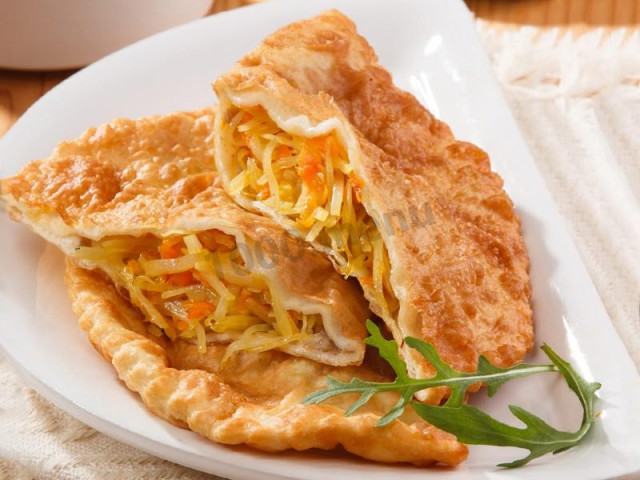 Chebureks with cabbage