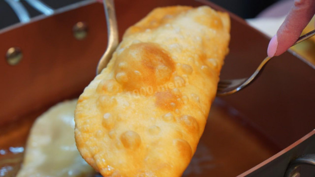 Homemade chebureks with crispy crust