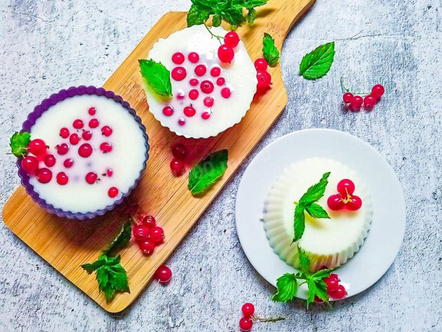 Sour cream gelatin jelly