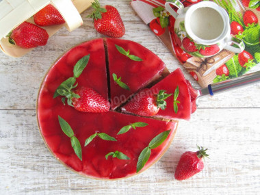 Strawberry cheesecake without baking