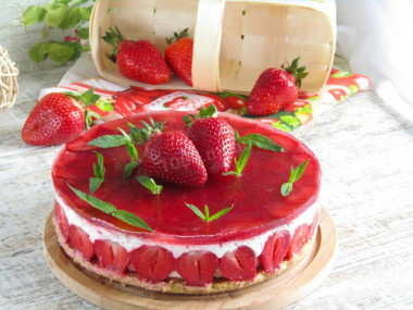 Strawberry cheesecake without baking