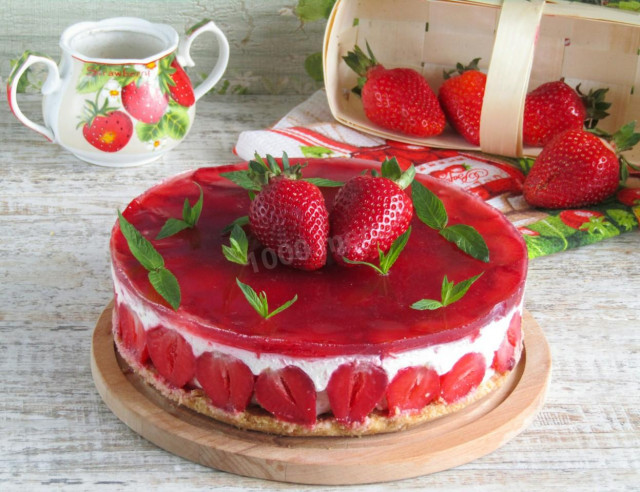 Strawberry cheesecake without baking