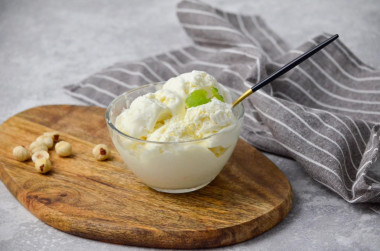 Homemade cream and condensed milk ice cream