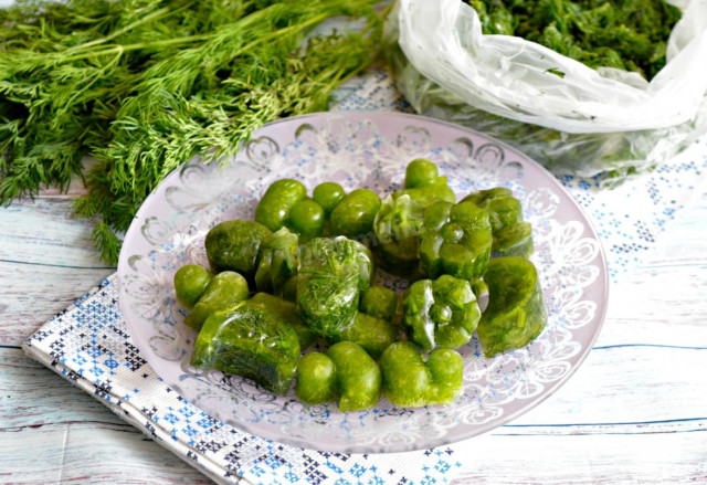 Freezing dill for winter