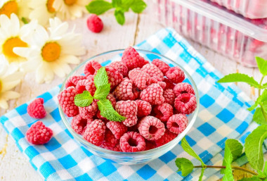 Raspberries frozen for winter