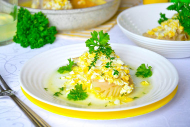 Polish cod in fish broth with root celery