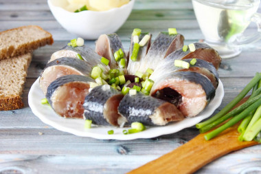 Salt the herring in brine at home