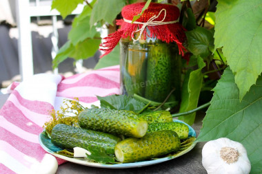 Pickles for winter in cold jars