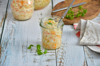 Add salt to the cabbage in a jar