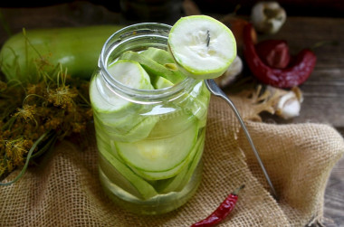 Salted zucchini for winter