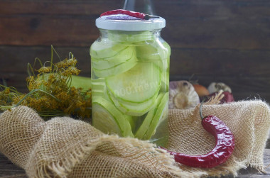 Salted zucchini for winter