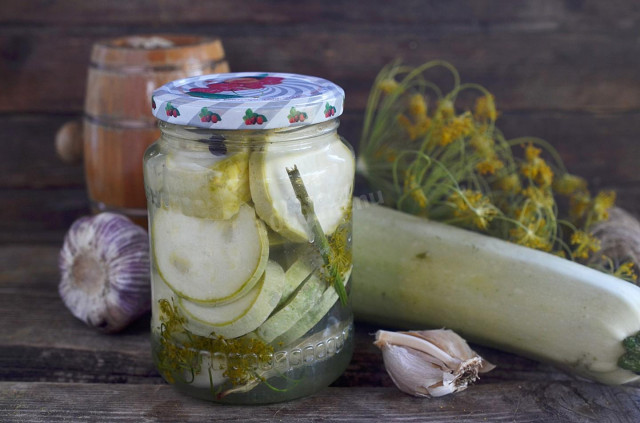 Salting zucchini for winter in jars