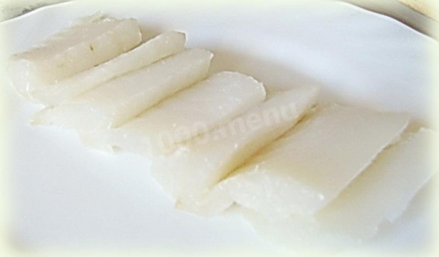 Salted halibut