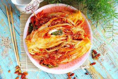 Korean kimchi from Peking cabbage