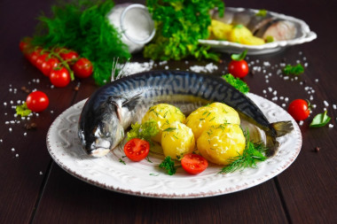 Whole mackerel in brine