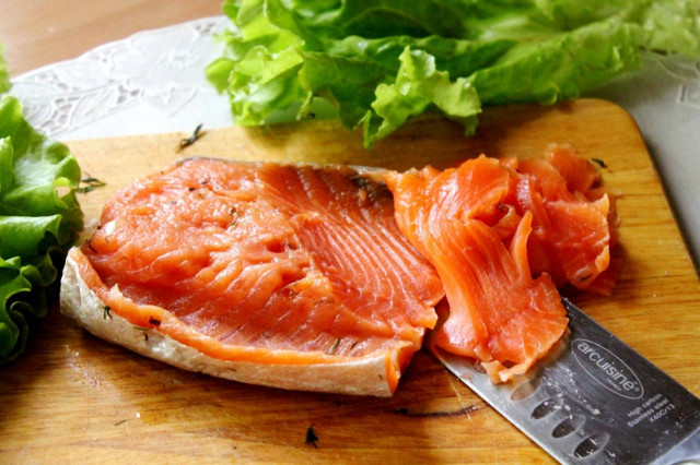 Gravlax of salmon