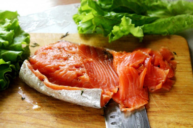 Gravlax of salmon