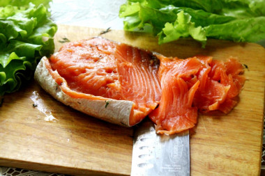 Gravlax of salmon