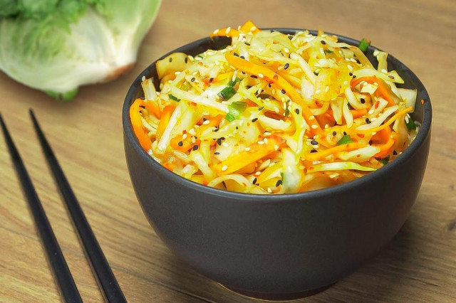 White cabbage kimchi in Korean