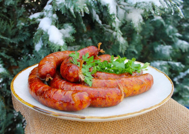 Smoked sausage at home