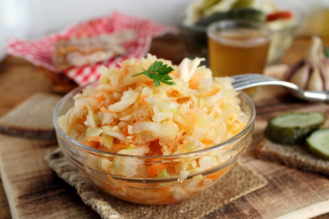 Classic sauerkraut in a jar