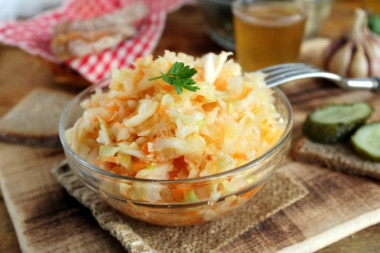 Classic sauerkraut in a jar