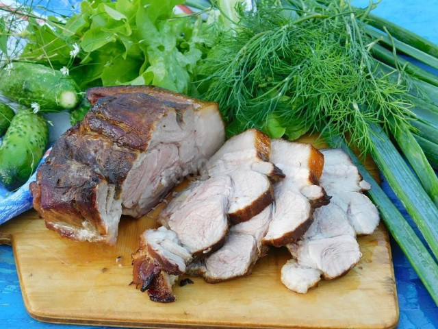 Hot smoked pork