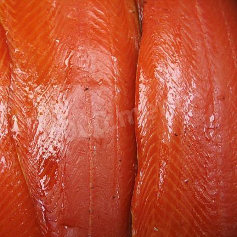 Homemade salmon with salt