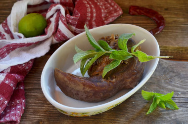 Baked beef tongue in the oven