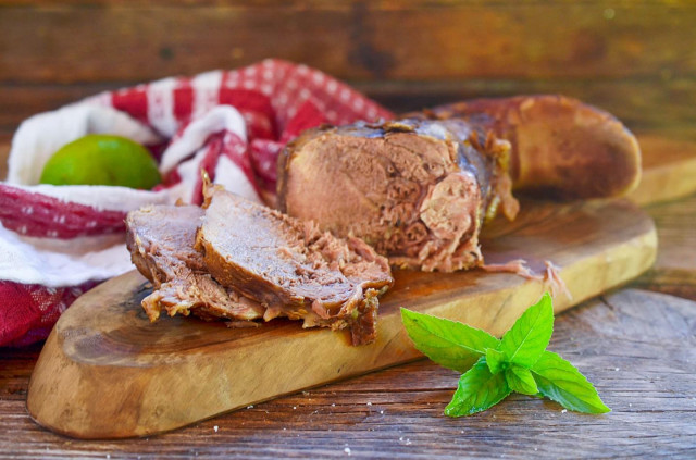 Baked beef tongue in the oven