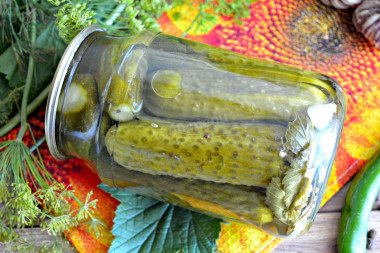 Pickled cucumbers for winter without sterilization