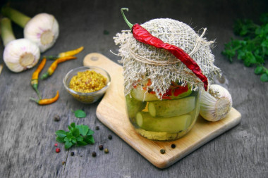 Pickled cucumbers for winter with vinegar