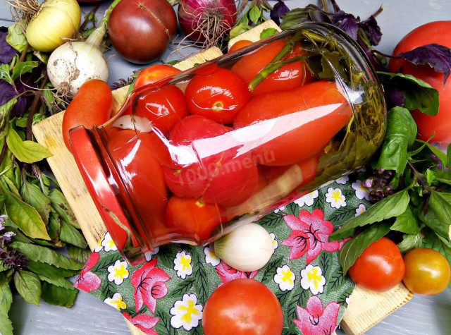 Pickled tomatoes with citric acid for winter