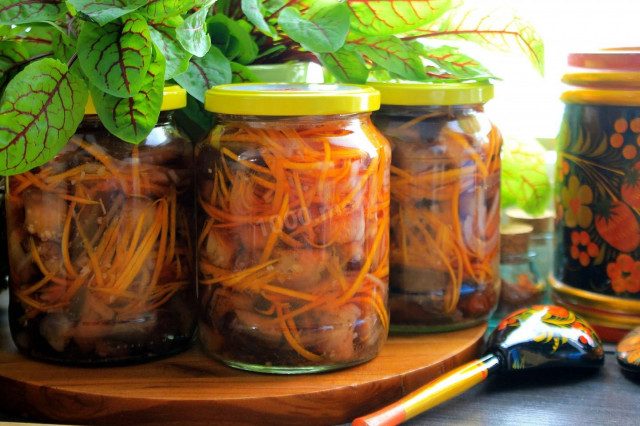 Eggplant with carrots for winter