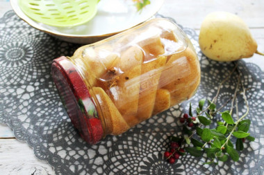 Pickled pears for winter without sterilization