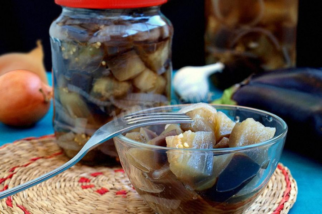 Pickled eggplant like mushrooms