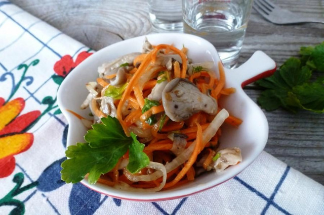 Pickled oyster mushrooms in Korean