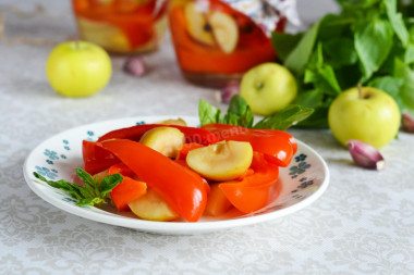 Bell pepper with apples for winter