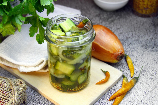 Cucumber salad for the winter without sterilization