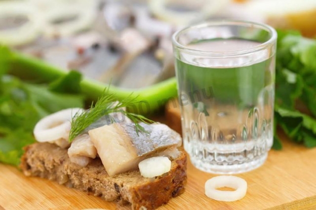 Herring with vodka