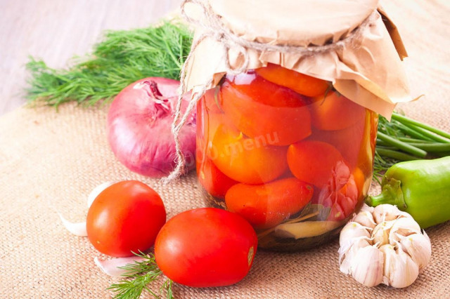 Tomatoes with vodka for winter