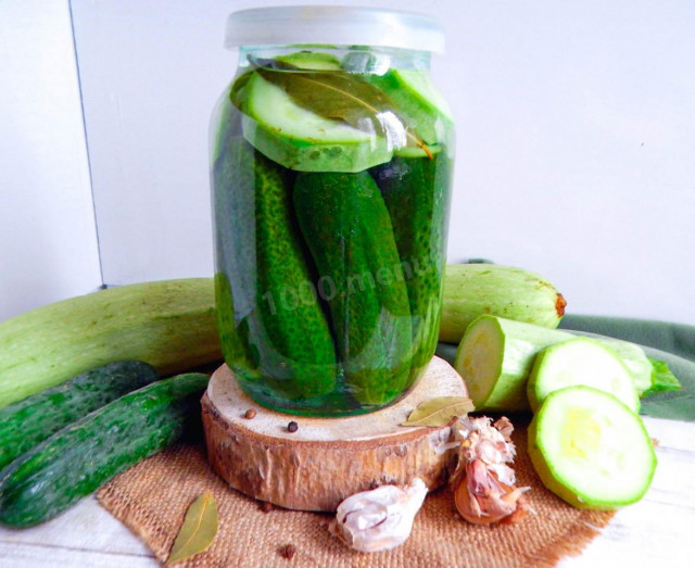 Assorted zucchini and cucumbers for winter