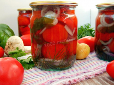 Tomatoes in jelly without sterilization