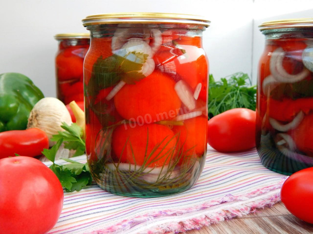 Tomatoes in jelly without sterilization